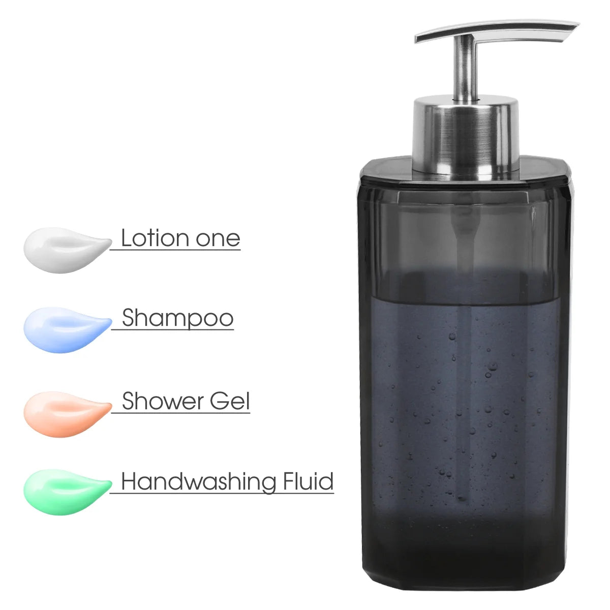 Bathroom Accessories Set, 4Pcs Elegant Acrylic Bathroom Decor, Grey Vanity Storage, Lotion Soap Dispenser, Soap Dish, Toothbrush Holder, Acrylic Tumbler, Home Essentials for Women