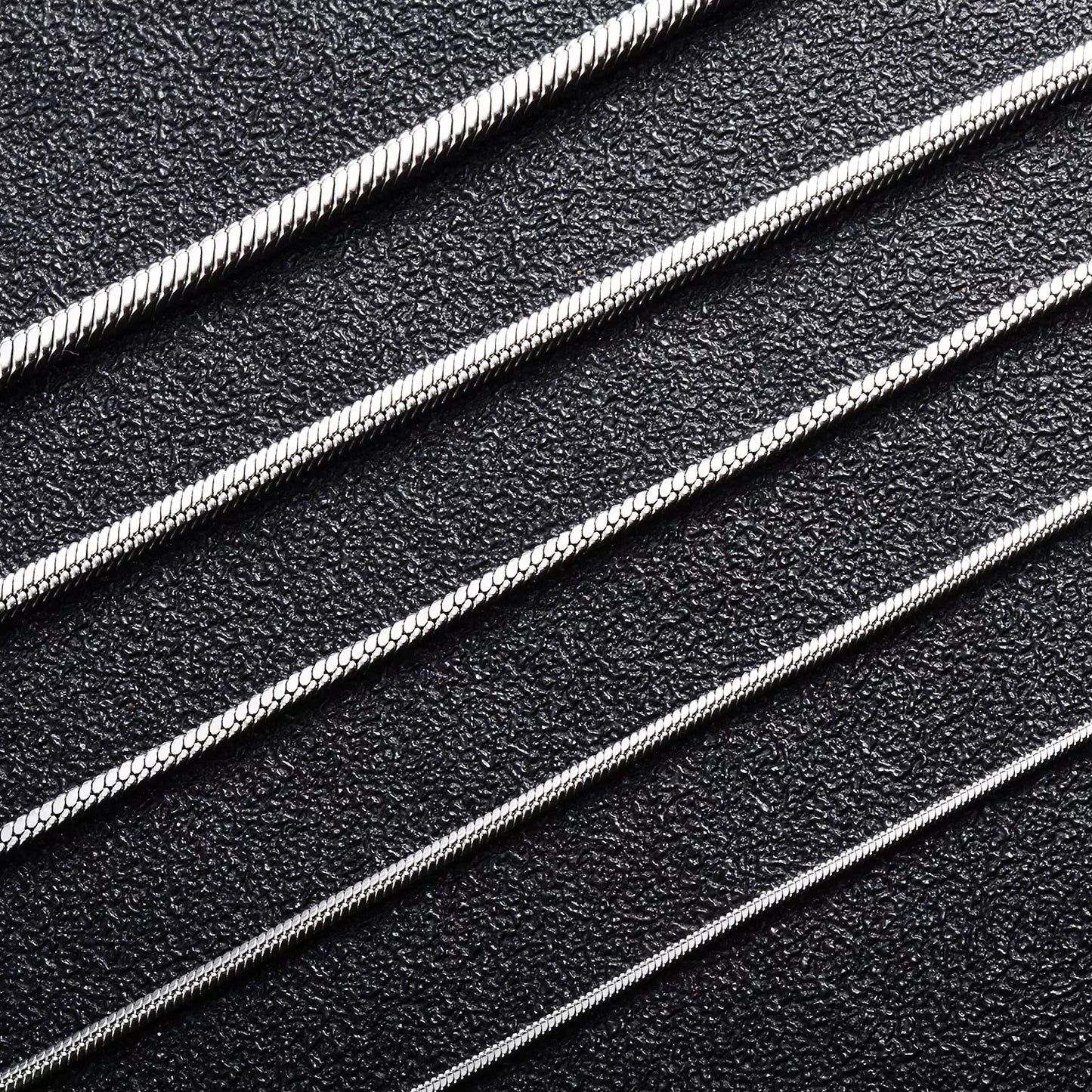 0.9/1.2/1.5/2/2.4Mm Stainless Steel Square Snake Chain Necklace Silver Color for Men Women'S Fashion Jewelry