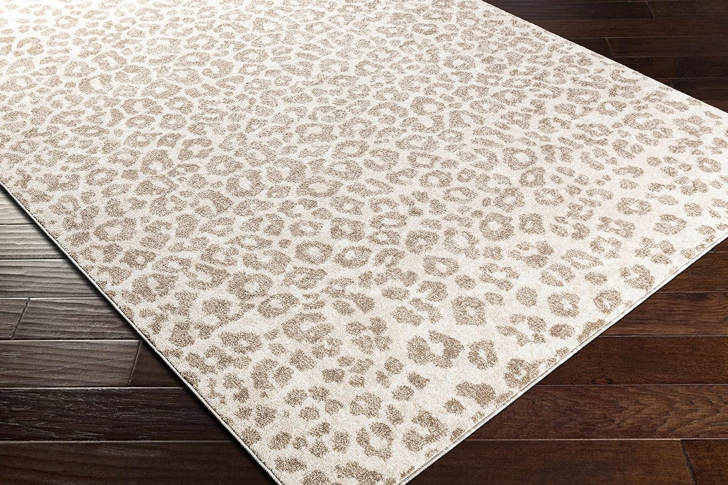 Bonhill Modern Animal Print Area Rug for Living Room, Bedroom, Dining Room - Bohemain Leopard Print Carpet - Tan, Terracota, Brown, Beige, Ivory - 8'10" X 12'