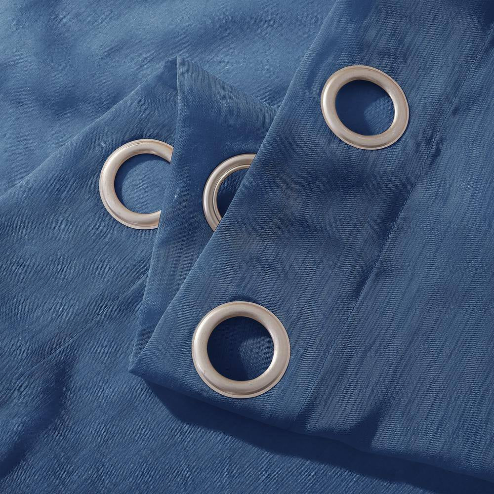 River Blue Extra Wide Grommet Sheer Curtain - 55 In. W X 84 In. L