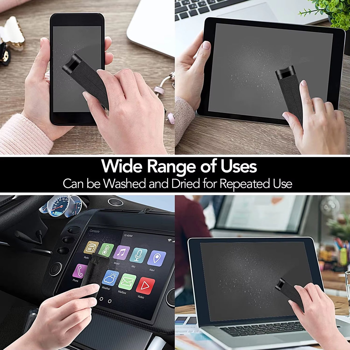 2 in 1 Phone Screen Cleaner Spray Portable Tablet Mobile Phone Touch Screen Cleaner Microfiber Cloth Set Glass Cleaning Artifact