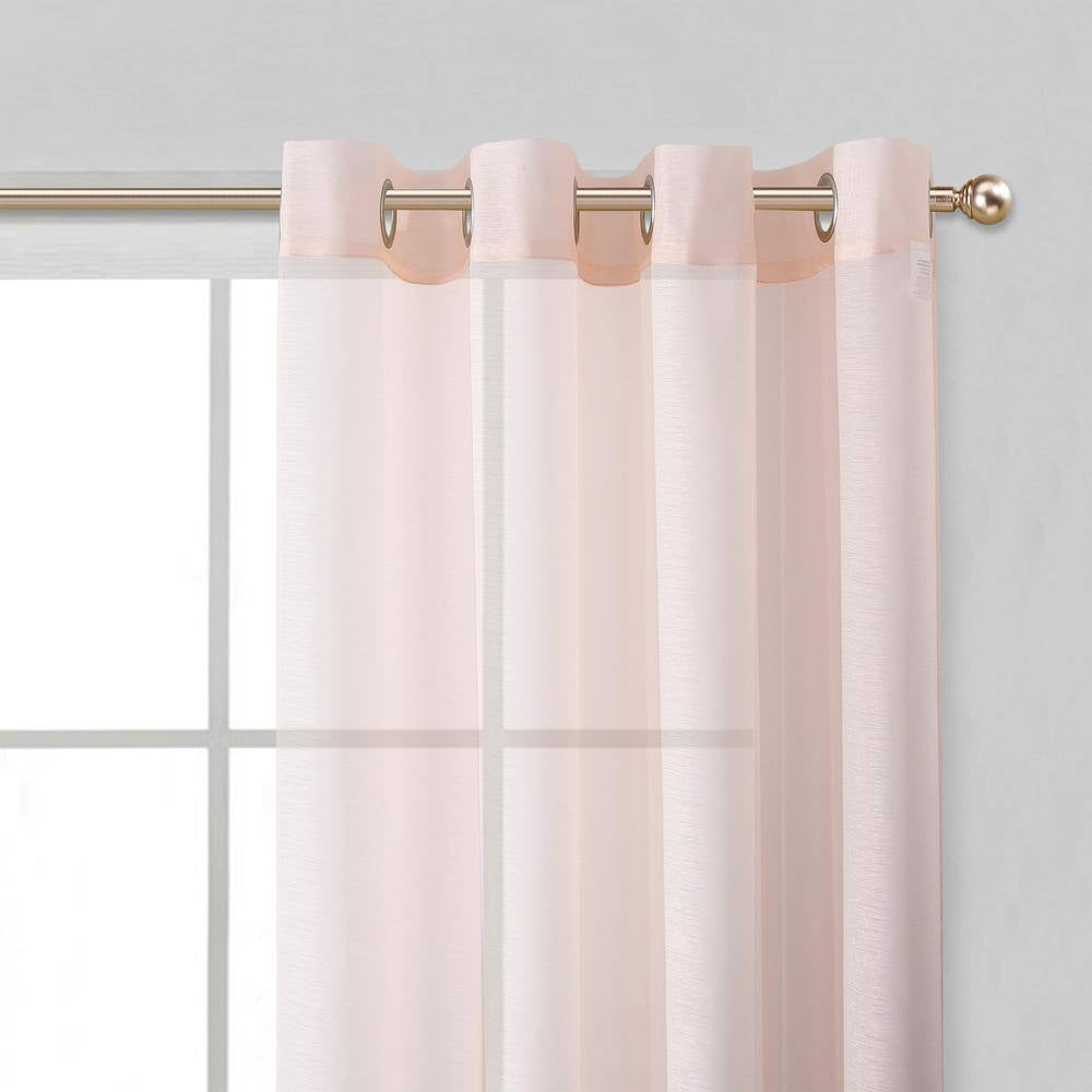 Blush Extra Wide Grommet Sheer Curtain - 55 In. W X 84 In. L
