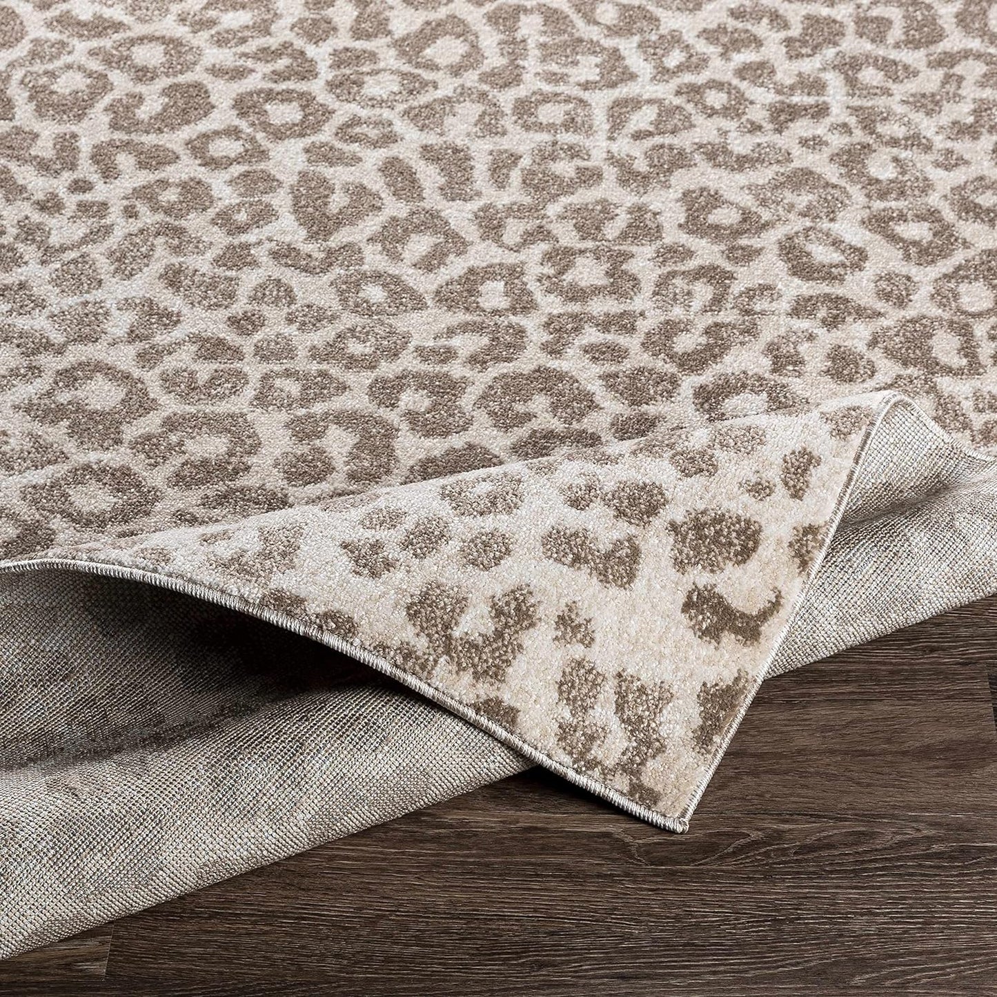 Bonhill Modern Animal Print Area Rug for Living Room, Bedroom, Dining Room - Bohemain Leopard Print Carpet - Tan, Terracota, Brown, Beige, Ivory - 8'10" X 12'