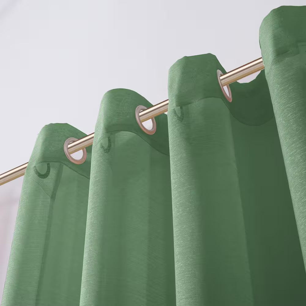 Sage Extra Wide Grommet Sheer Curtain - 55 In. W X 84 In. L