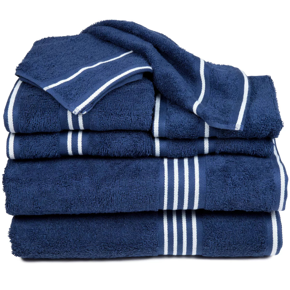 8Pc Striped Towel Set - Yorkshire Home