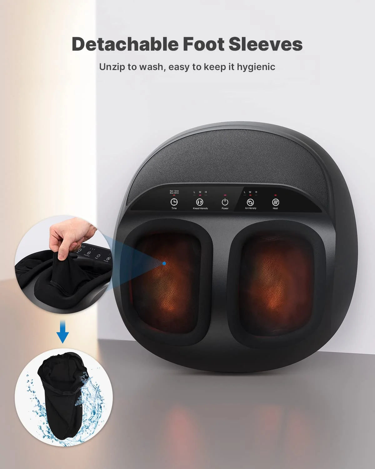 Foot Massager Machine with Heat, Shiatsu Deep Kneading, Fit’S Feet up to Men Size 12 Remote Control