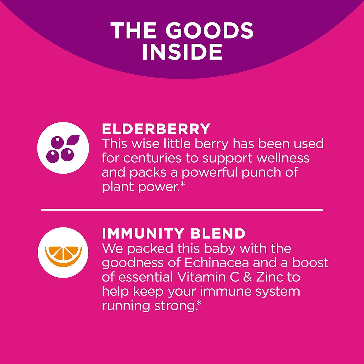 Immunity Gummy, Immune Support, Elderberry, Zinc, Vitamin C, Supplement, Berry Flavor, 15 Day Supply - 45 Count