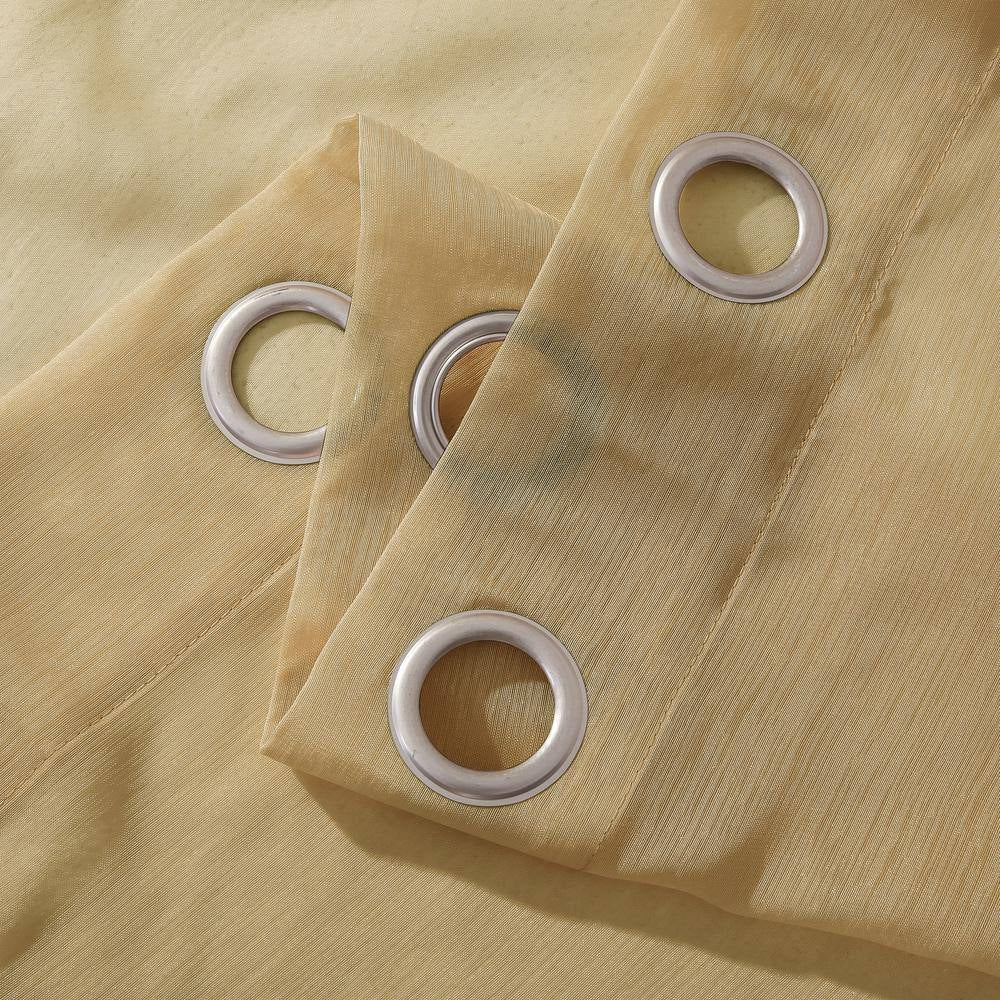 Coffee Extra Wide Grommet Sheer Curtain - 55 In. W X 84 In. L