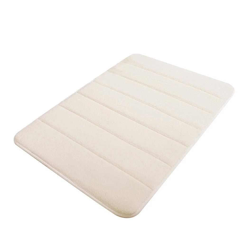 Clearance Memory Foam Bath Mats Soft Absorbent Bathroom Rugs Shower Rug Decor 17 "X 24" White