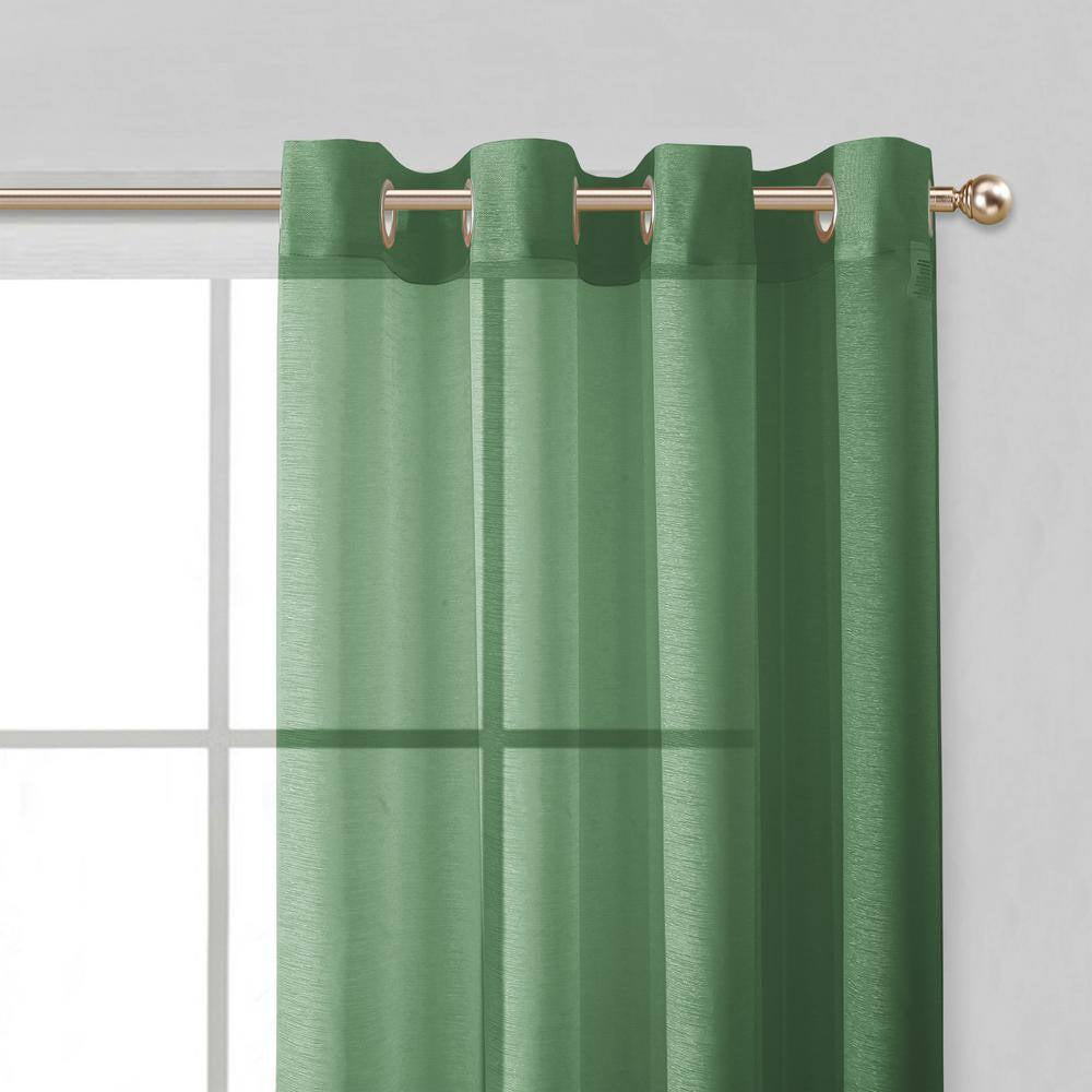 Sage Extra Wide Grommet Sheer Curtain - 55 In. W X 84 In. L