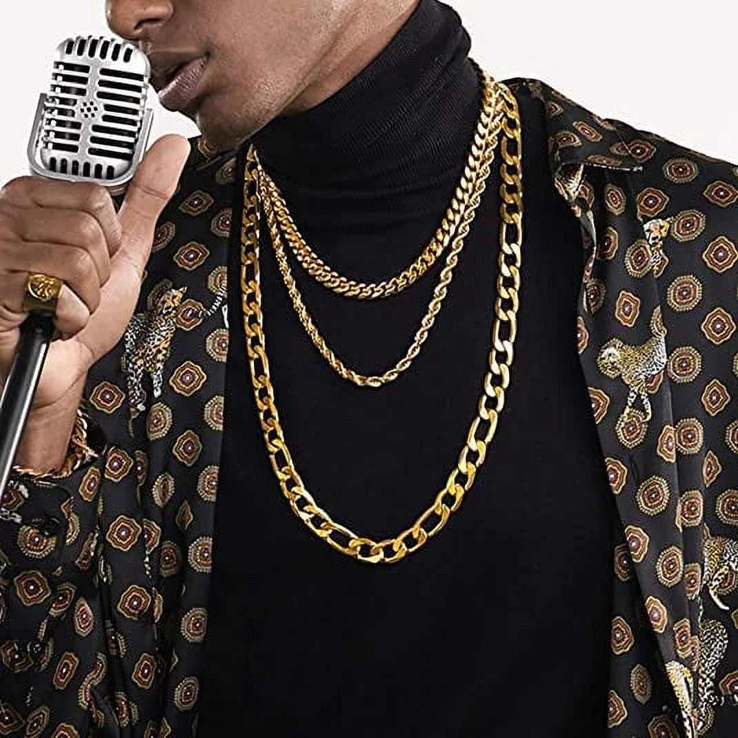 Men Necklace 18K Gold Plated Replacement Rope Chain for Men Gift 6Mm 20Inches 316L Stainless Steel