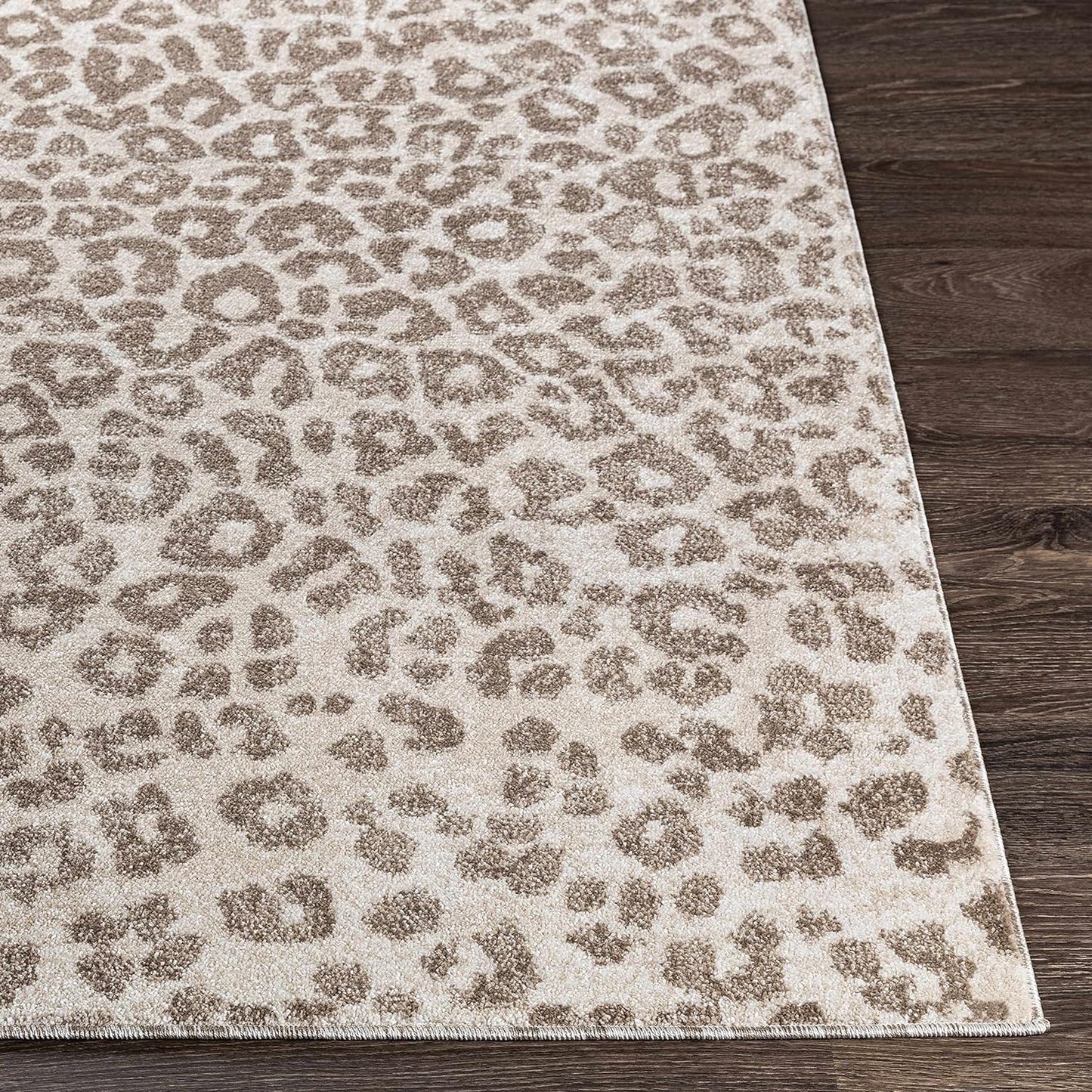 Bonhill Modern Animal Print Area Rug for Living Room, Bedroom, Dining Room - Bohemain Leopard Print Carpet - Tan, Terracota, Brown, Beige, Ivory - 8'10" X 12'