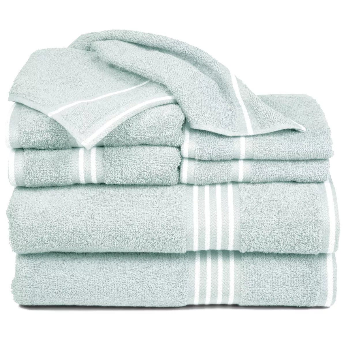 8Pc Striped Towel Set - Yorkshire Home