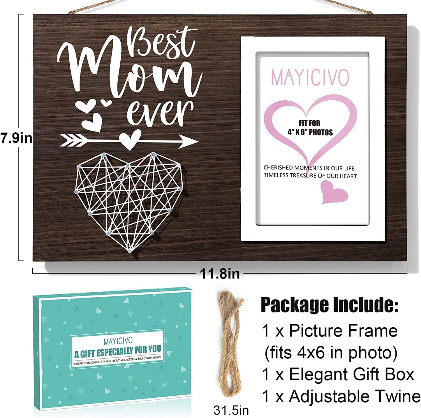 Best Mom Gifts: Mothers Day & Birthday Gifts for Mom, Wife & Mother-In-Law - 4X6 Photo Frame