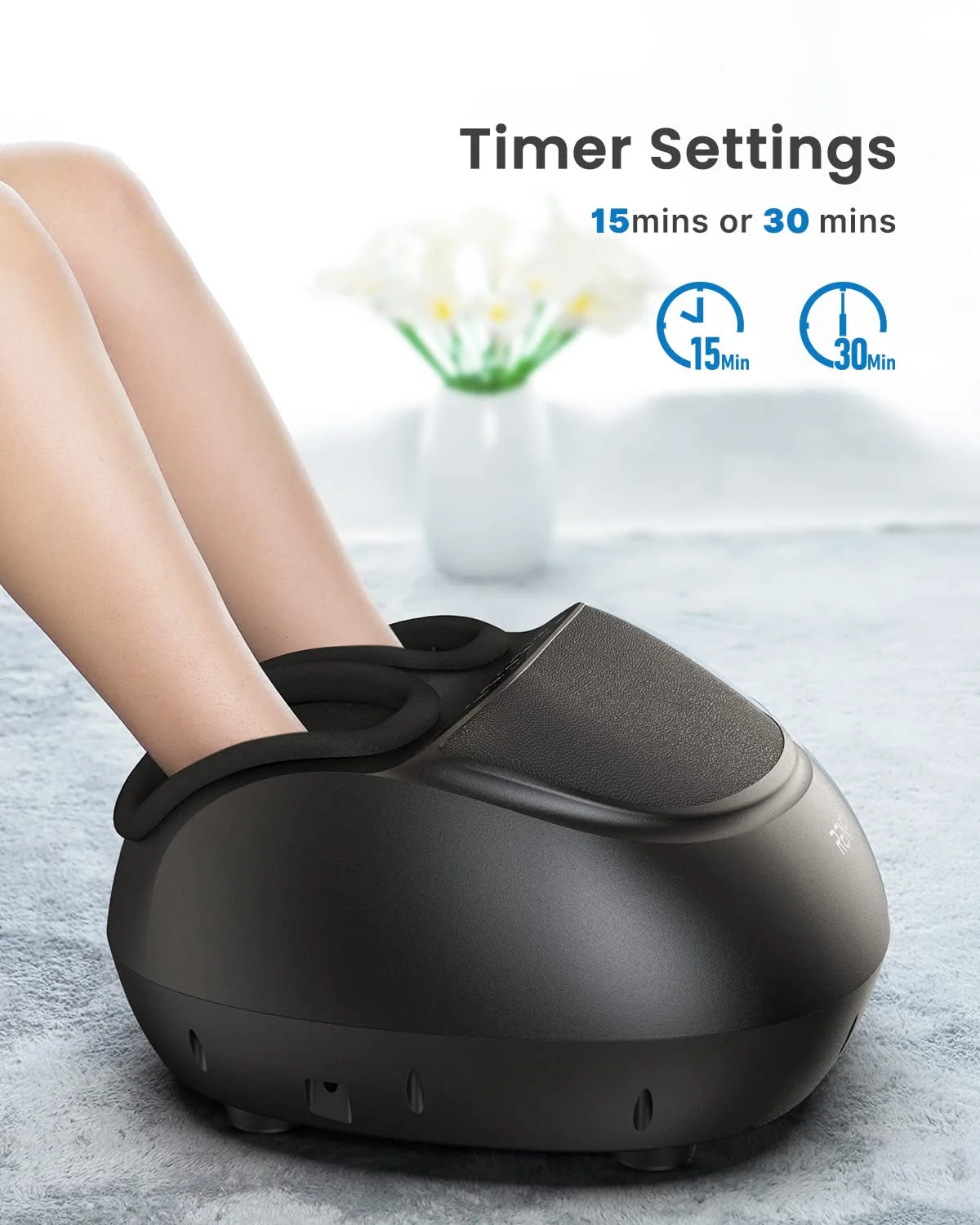 Foot Massager Machine with Heat, Shiatsu Deep Kneading, Fit’S Feet up to Men Size 12 Remote Control