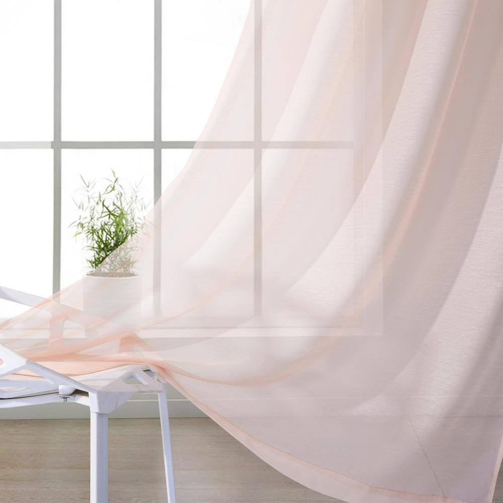 Blush Extra Wide Grommet Sheer Curtain - 55 In. W X 84 In. L