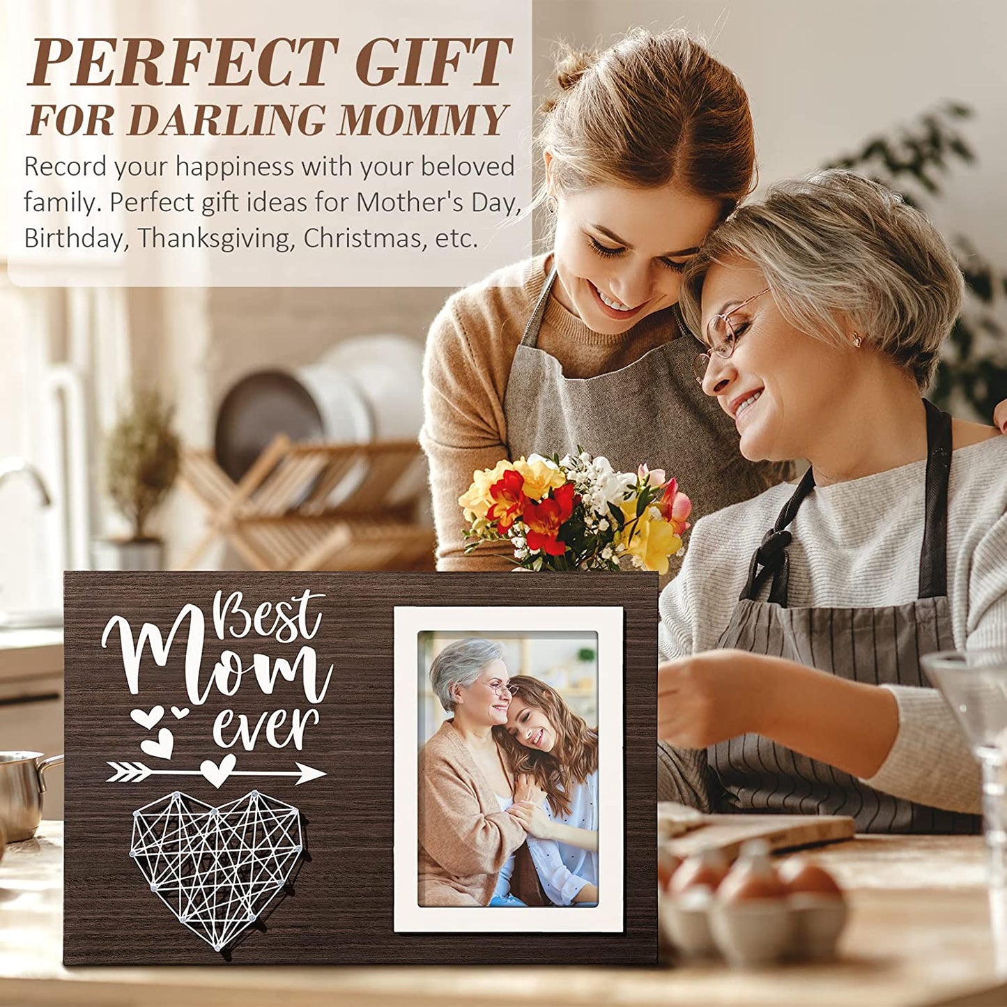 Best Mom Gifts: Mothers Day & Birthday Gifts for Mom, Wife & Mother-In-Law - 4X6 Photo Frame