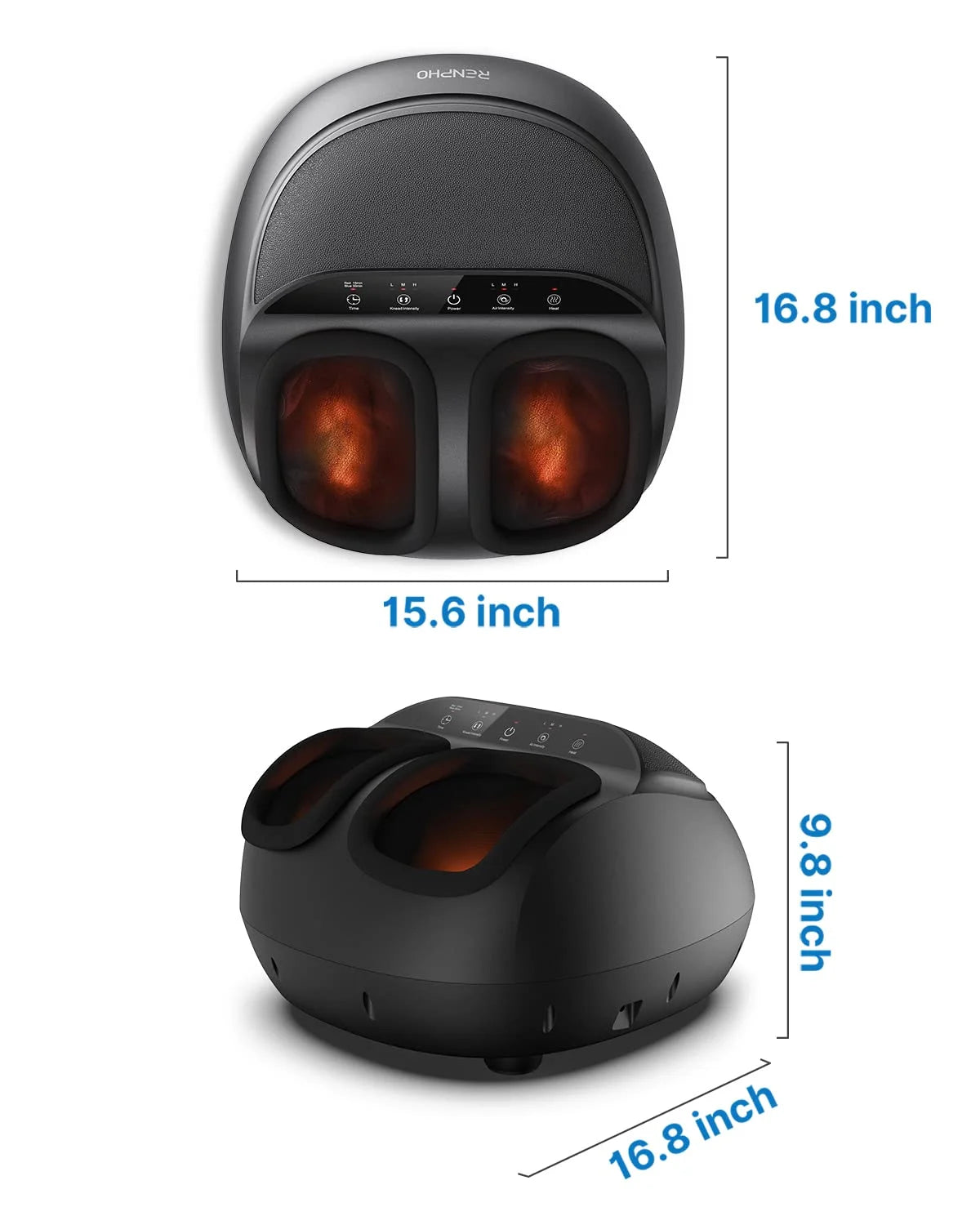 Foot Massager Machine with Heat, Shiatsu Deep Kneading, Fit’S Feet up to Men Size 12 Remote Control