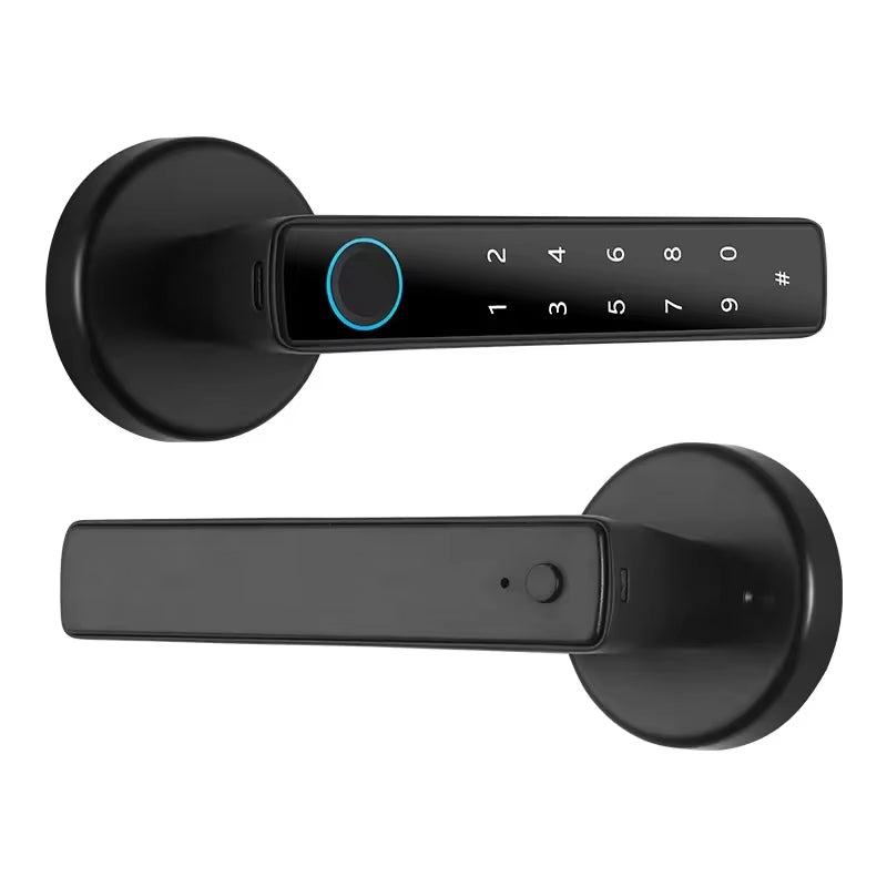 Tuya Smart Fingerprint Door Lock Knob Bluetooth Wireless Digital Door Lock Keyless Entry Door Lock Home Security Remote Lock