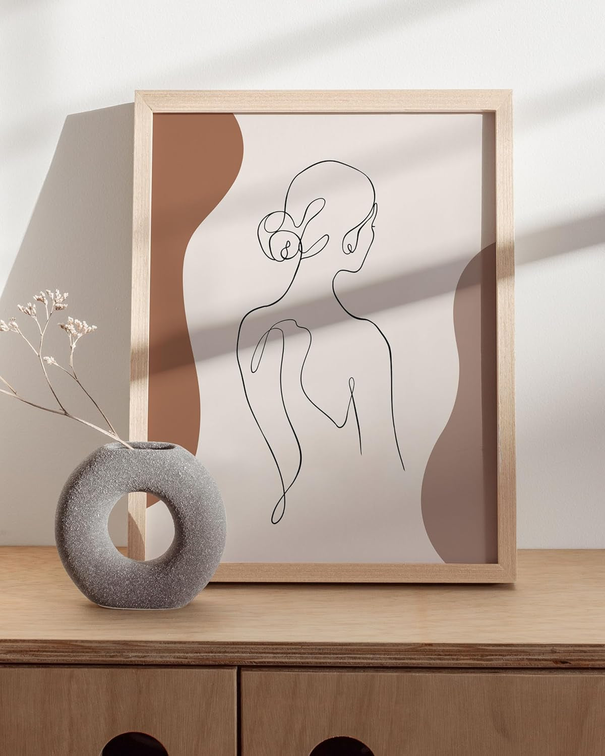 Line Drawing Wall Art Woman Drawing Minimalist Art Print Silhouette Drawings Abstract Wall Art Sexy Wall Art Neutral Poster Nude Art Woman (Unframed, 12X16)