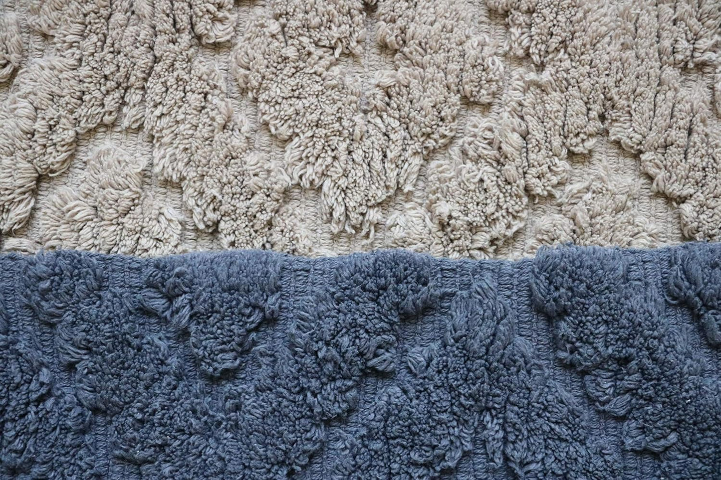 Luxury Cotton Tufted Bath Rug Floor Mat for Spa Vanity Shower Soft Machine Washable Bath Rug for Bathroom/Kitchen Water Absorbent Bedroom Area Rug (Taupe, 21" X 34")