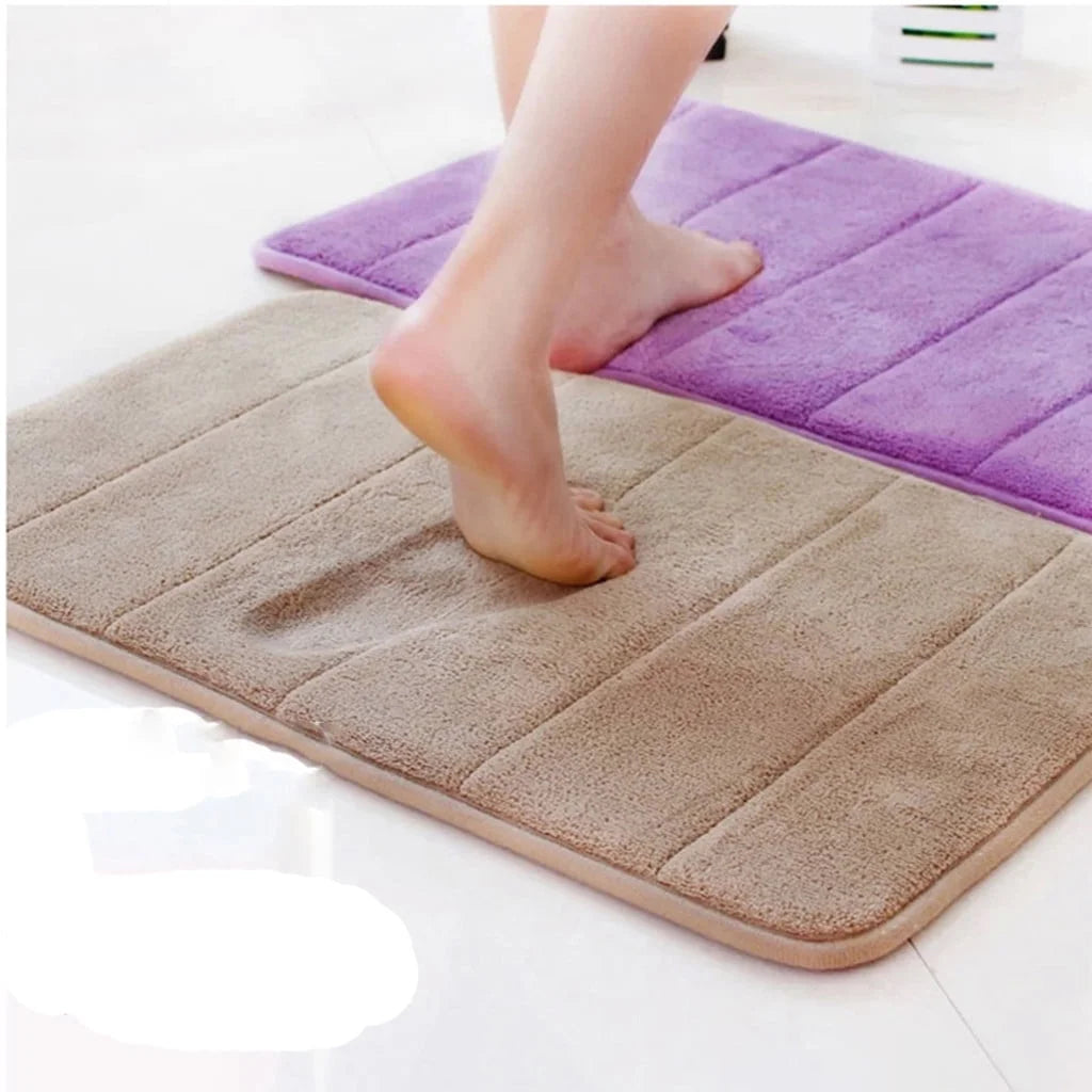 Clearance Memory Foam Bath Mats Soft Absorbent Bathroom Rugs Shower Rug Decor 17 "X 24" White