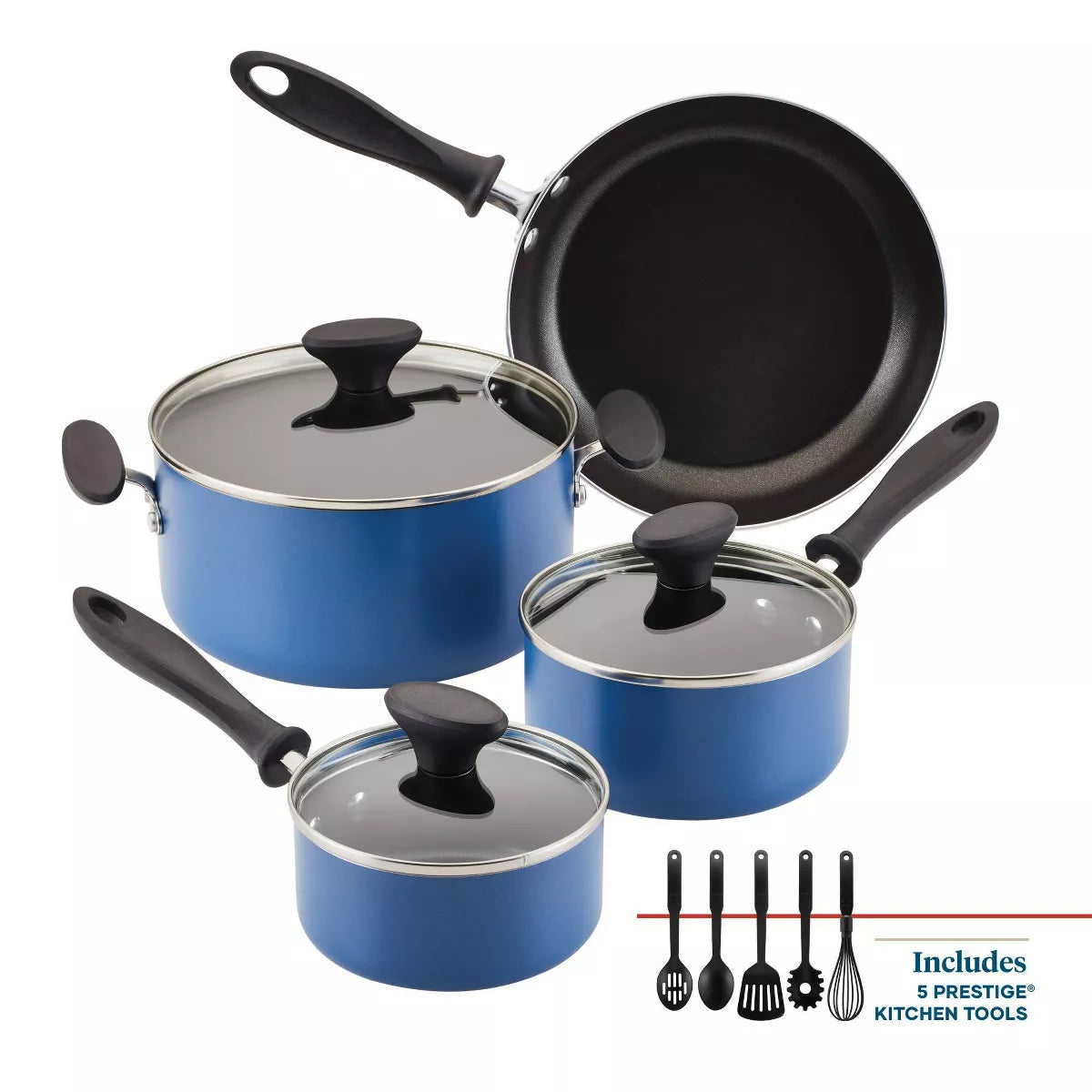Farberware Reliance 12Pc Nonstick Aluminum Cookware Set with Prestige Tools