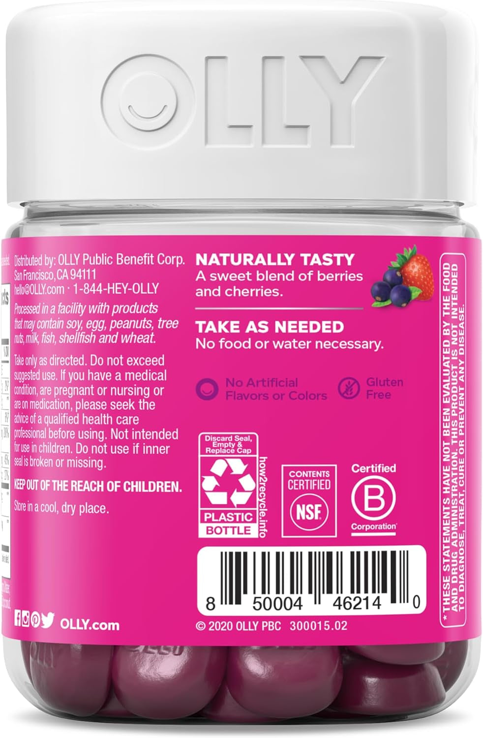Immunity Gummy, Immune Support, Elderberry, Zinc, Vitamin C, Supplement, Berry Flavor, 15 Day Supply - 45 Count