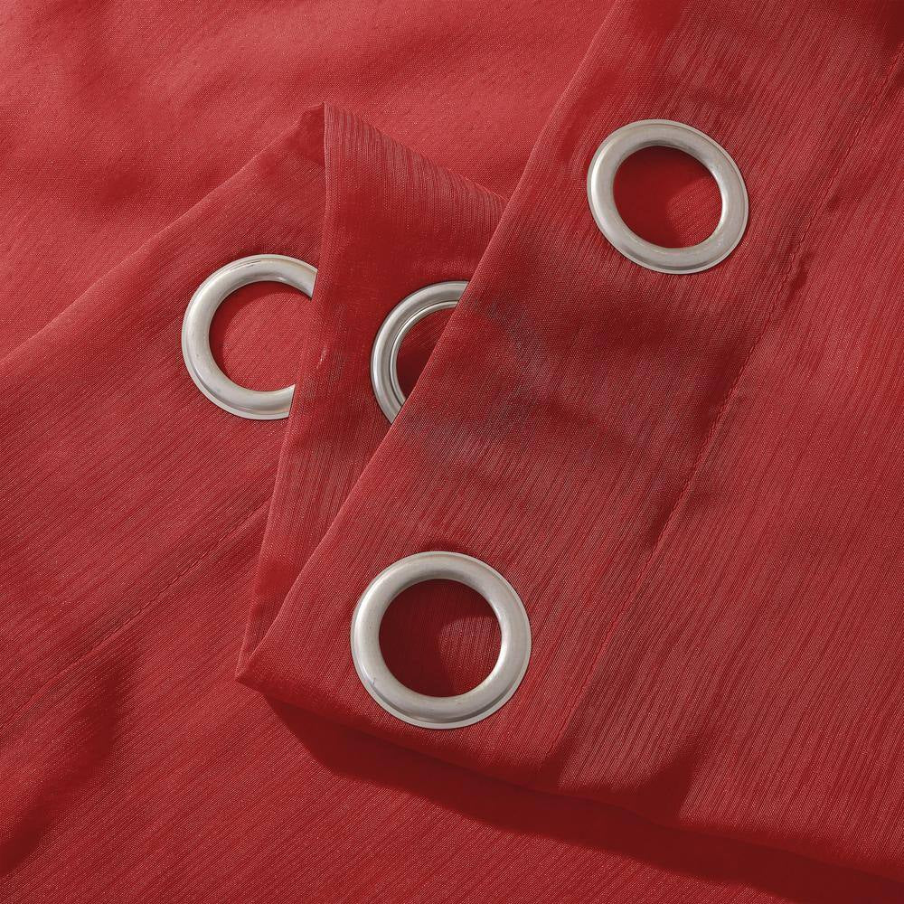 Red Extra Wide Grommet Sheer Curtain - 55 In. W X 84 In. L