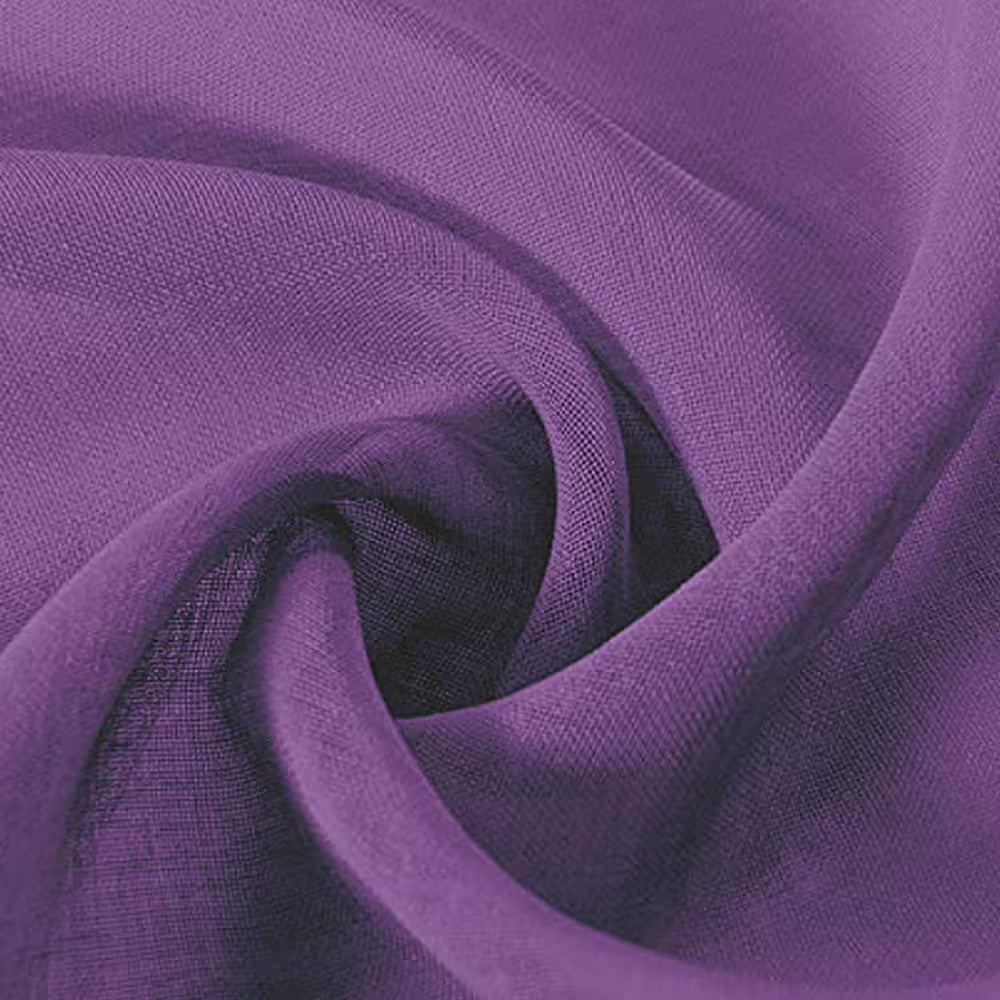 Purple Solid Grommet Sheer Curtain - 55 In. W X 84 In. L (Set of 2)