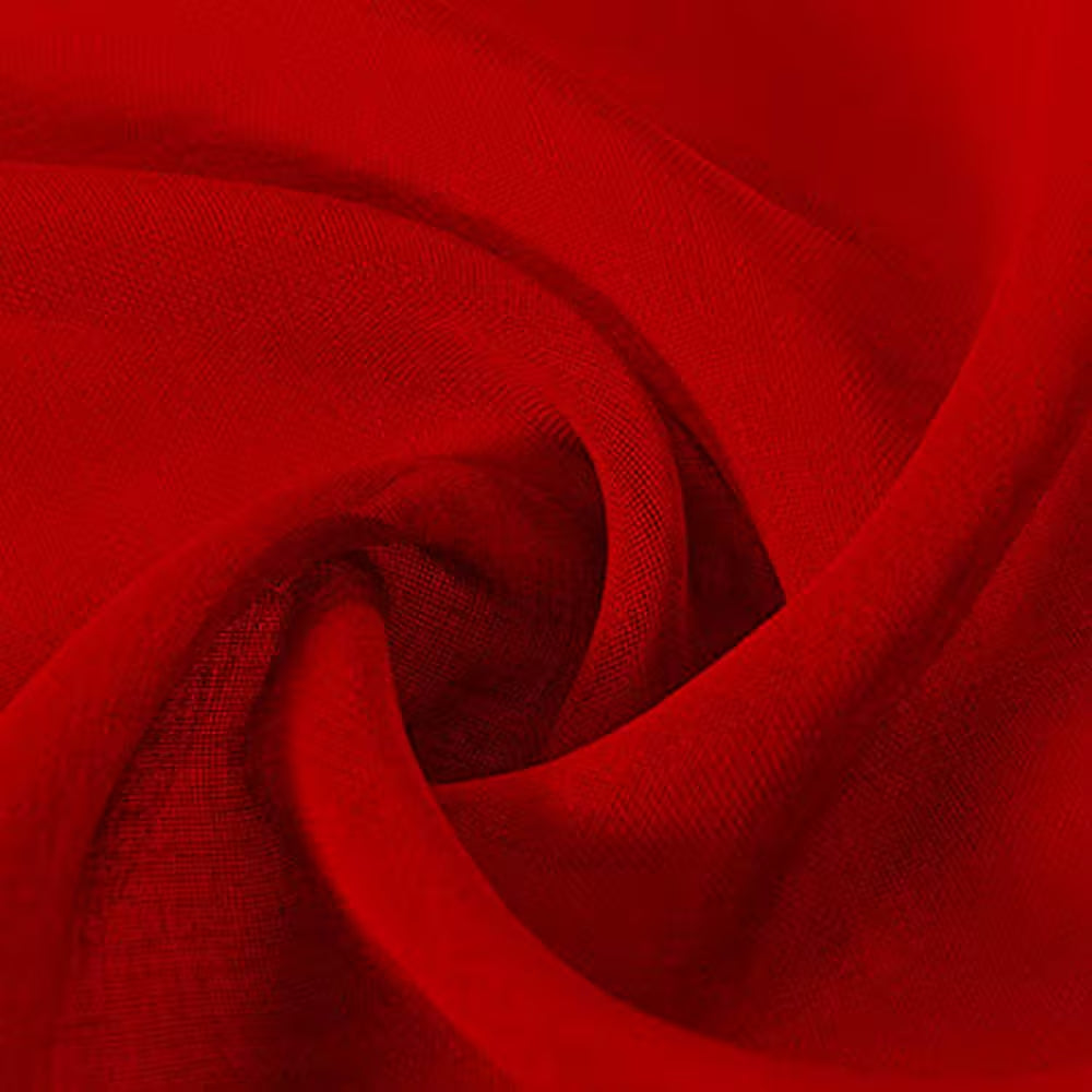 Red Extra Wide Grommet Sheer Curtain - 55 In. W X 84 In. L