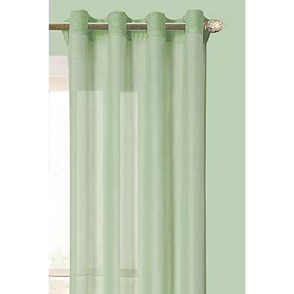 Sage Extra Wide Grommet Sheer Curtain - 55 In. W X 84 In. L