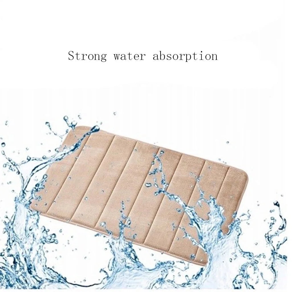Clearance Memory Foam Bath Mats Soft Absorbent Bathroom Rugs Shower Rug Decor 17 "X 24" White