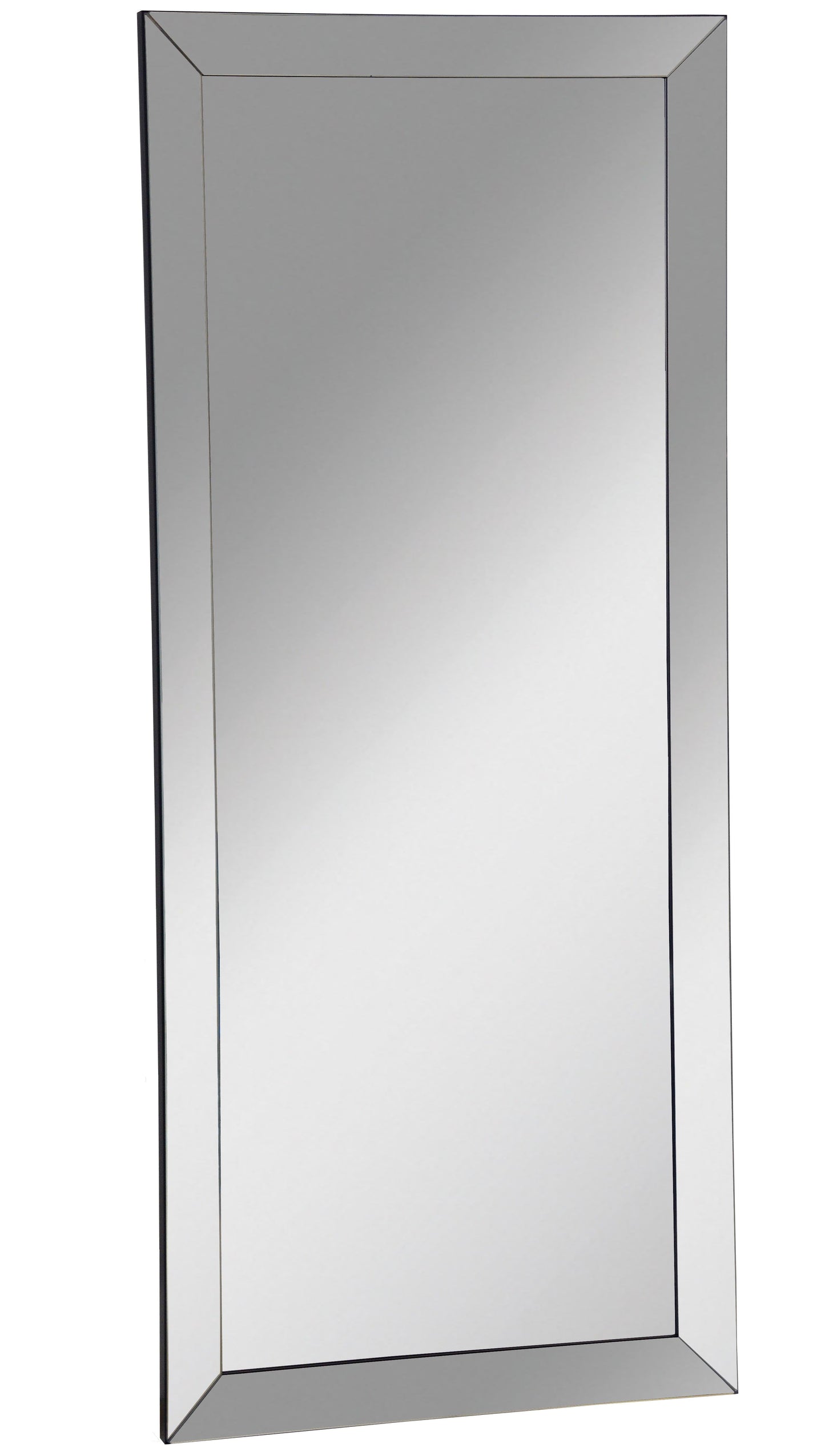Mirrored Bevel Floor Mirror 70" X 30" by