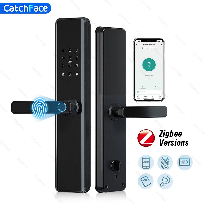 TUYA Zigbee Inteligente Electronic Smart Digital Biometric Fingerprint Door Lock Wireless Keyless for Home