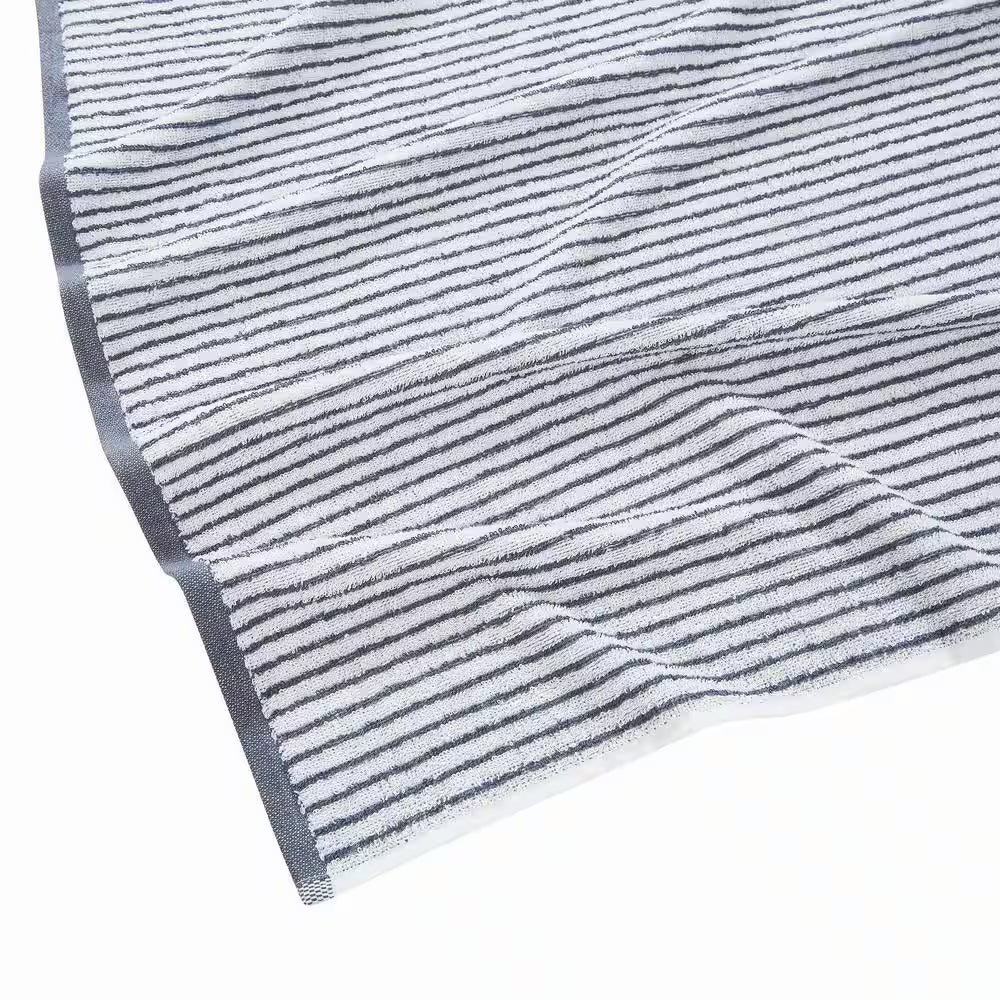 Essential Yarn Dye Stripe Blue 16-Piece Cotton Towel Set