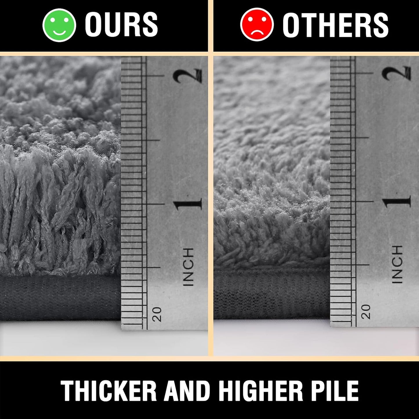 Bathroom Rug Tufted Bath Rug Bath Mat Non Slip Area Rug 20" X 32" Extra Soft Thick Absorbent Shaggy Kitchen Rug Indoor Mat Microfiber Bath Mat for Bathroom Fast Dry - Grey