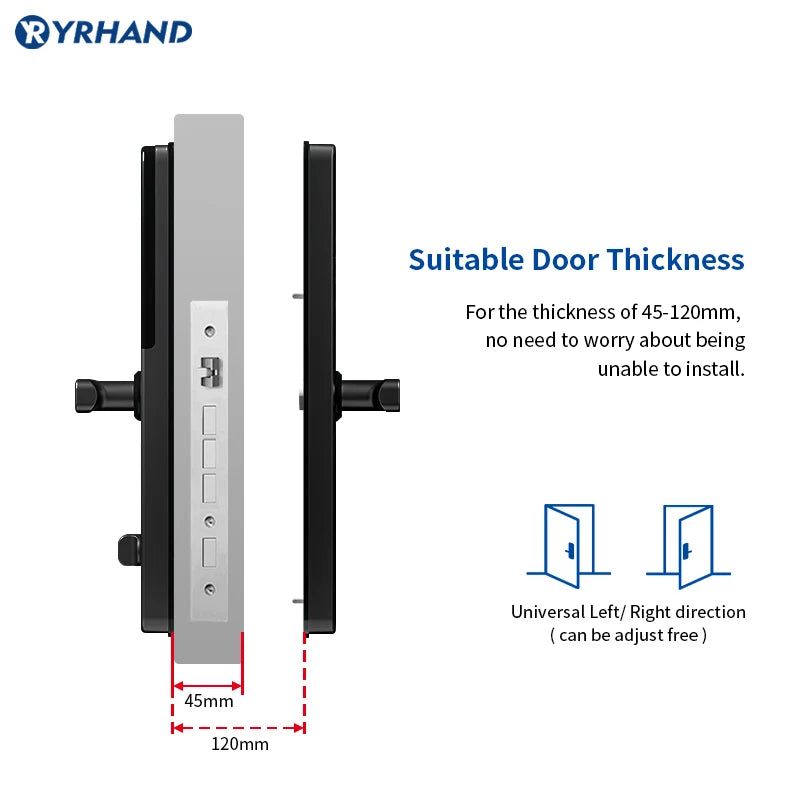 TUYA Zigbee Inteligente Electronic Smart Digital Biometric Fingerprint Door Lock Wireless Keyless for Home
