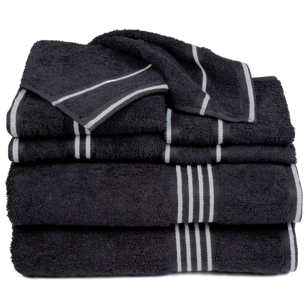 8Pc Striped Towel Set - Yorkshire Home