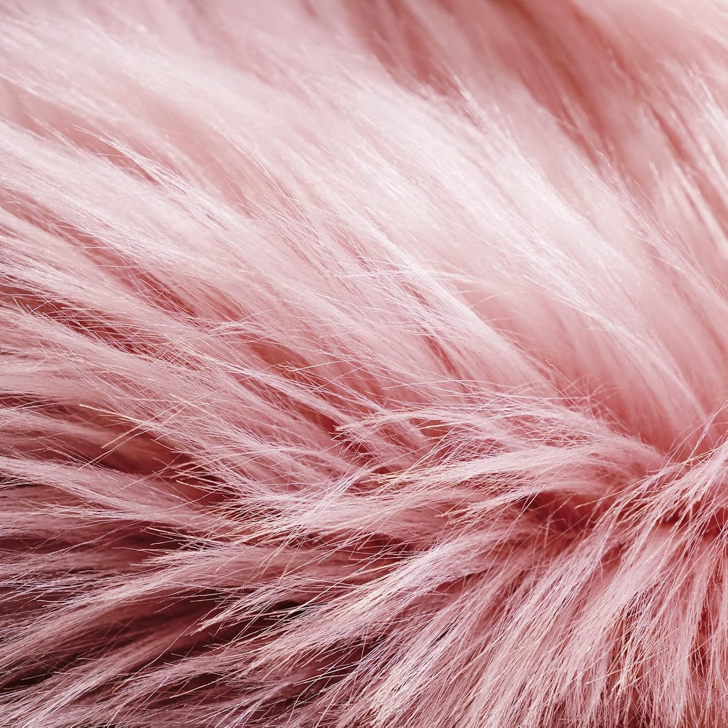 Ultra Soft Faux Fur Area Rug Pink Fluffy Rug Plush Chair Cover Seat Pad Fuzzy Carpet Furry beside Rugs for Bedroom Floor Sofa Living Room 2X4 Feet (Rectangular,Pink)