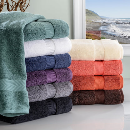 Zero Twist Cotton 12 Piece Assorted Towel Set, Jade Green