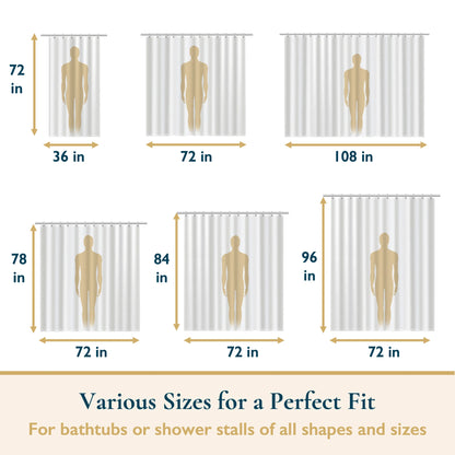 Fabric Shower Curtain with Hooks – 210 GSM Heavy-Duty Faux Linen Hotel Luxury Cloth Bathroom Curtain, Weighted Hem, Water-Repellent, Mold-Resistant, Machine-Washable, 72 X 72 In, Beige