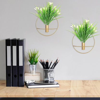 2Park Gold Wall Decor,Plant Wall Decor Decoration Holder Used to Display Dried Flowers,Fake Flowers,Gold Wall Decor Can Be Used for Family Gatherings,Gifts and Party Activities.