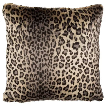 Faux Black Leopard 20 In. X 20 In. Throw Pillow