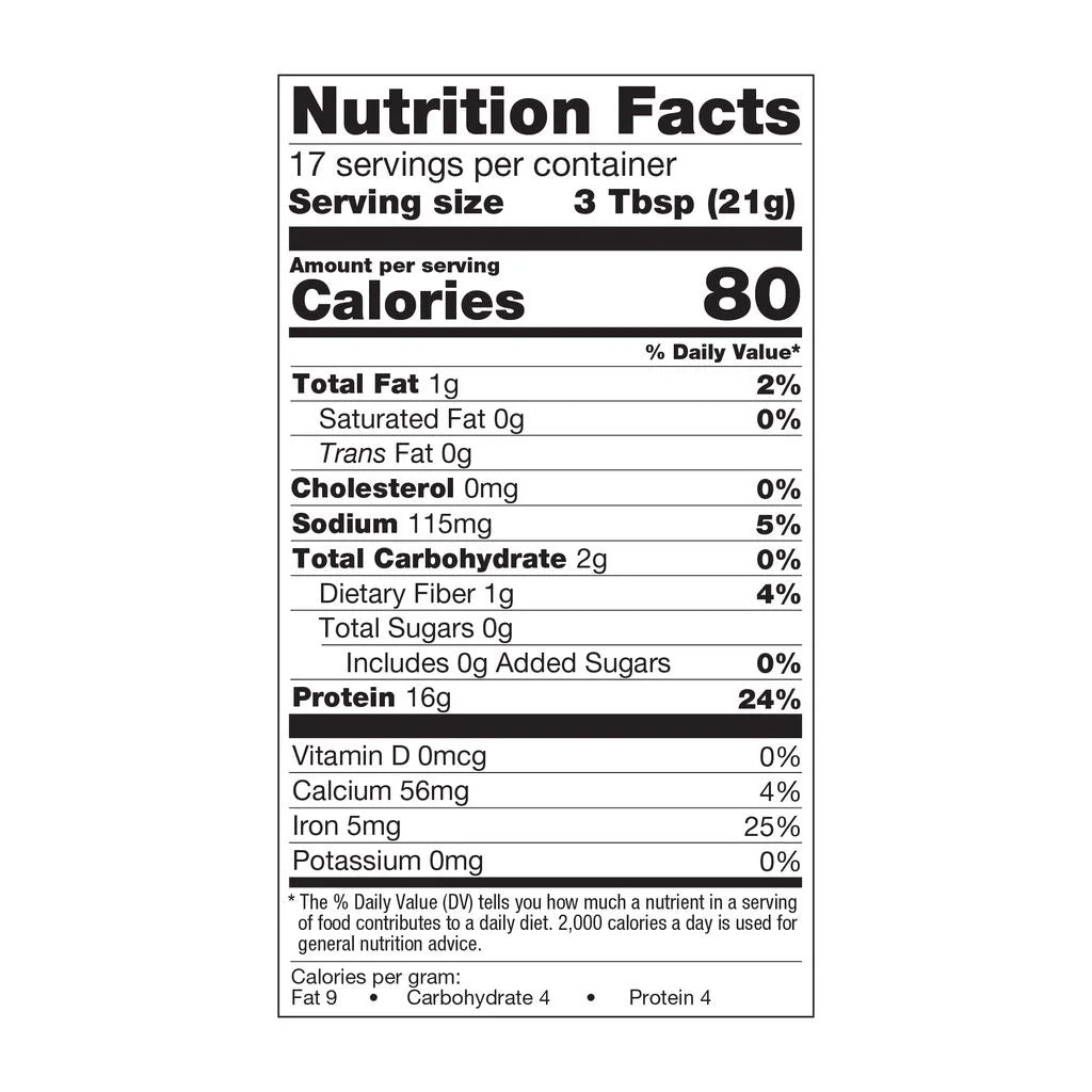 Organic Plant Based Protein Powder, 16G of Protein 24% DV, Vegan, 12.7 Oz