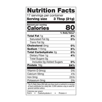 Organic Plant Based Protein Powder, 16G of Protein 24% DV, Vegan, 12.7 Oz