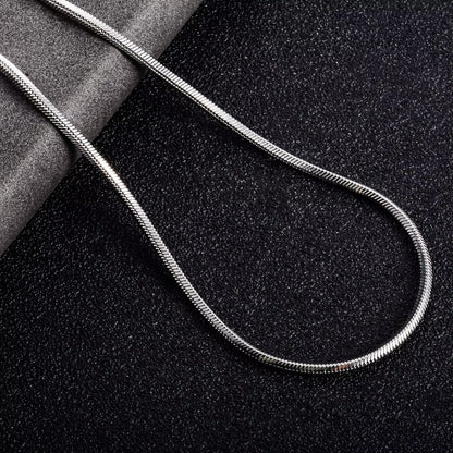 0.9/1.2/1.5/2/2.4Mm Stainless Steel Square Snake Chain Necklace Silver Color for Men Women'S Fashion Jewelry