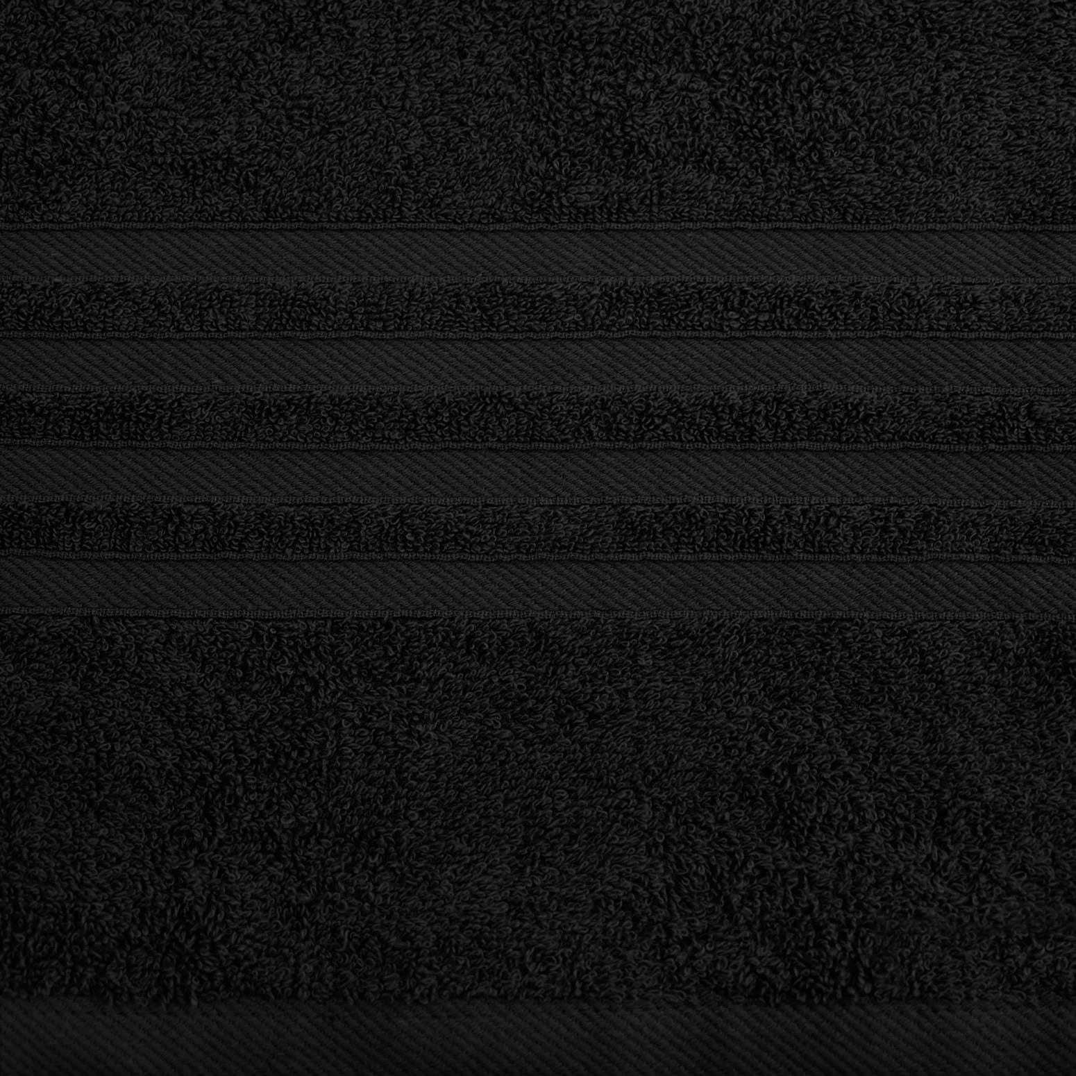 12 Piece Bath Towel Set for Bathroom - Wealuxe Collection 2 Bath Towels, 4 Hand Towels, 6 Washcloths 100% Cotton Soft and Plush Highly Absorbent, Soft Towel for Hotel & Spa - Black