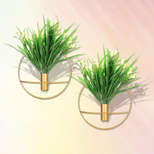 2Park Gold Wall Decor,Plant Wall Decor Decoration Holder Used to Display Dried Flowers,Fake Flowers,Gold Wall Decor Can Be Used for Family Gatherings,Gifts and Party Activities.