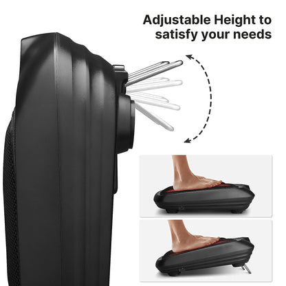 Foot Massager with Heat, Shiatsu Heated Electric Foot Massager, Deep Kneading Feet & Back Massager for Muscle Pain Relief, Plantar Fasciitis, Home and Office Use Fit Size Feet up to 14
